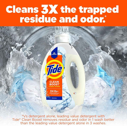 Tide Clean Boost Fabric Rinse, Removes Odors and Residues, Safe on All Fabrics, Free of Dyes and Heavy Perfumes, Original Scent