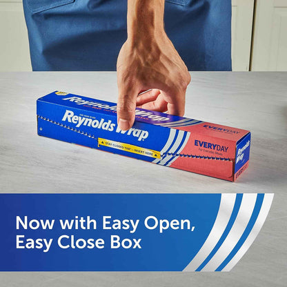 Reynolds Wrap Everyday Strength Aluminum Foil Roll, Freezer Safe and Grill Safe, Great for Foil Packets and Home Cooking