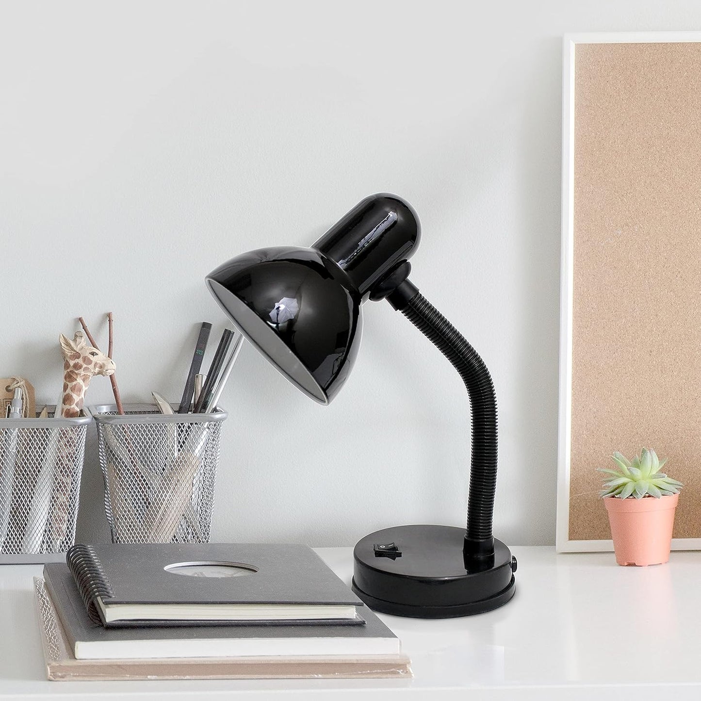 Simple_Designs_LD1003-BLK_Basic_Metal_Desk_Lamp_with_Flexible_Hose_Neck_for_Office,_Living_Room,_Bedroom,_College_Dorm,_Bookshelf,_Black
