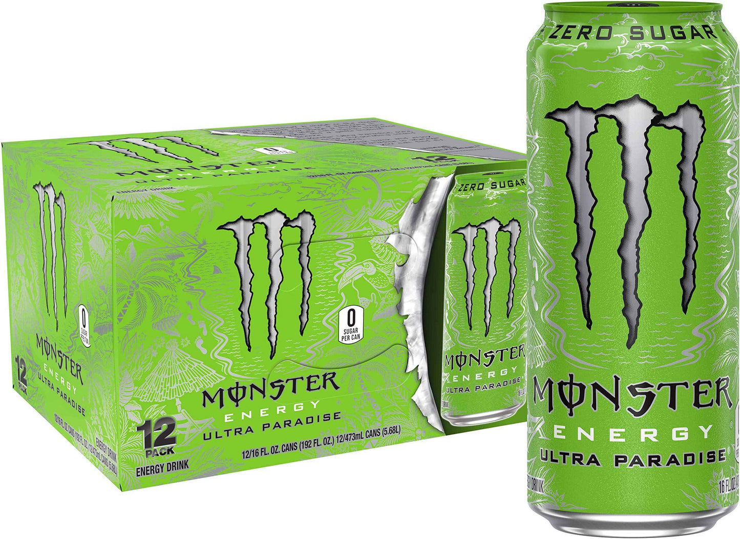 Monster Energy Ultra Variety Pack, PKZSD, Sugar Free Energy Drink, 16 Ounce | Pack of 15