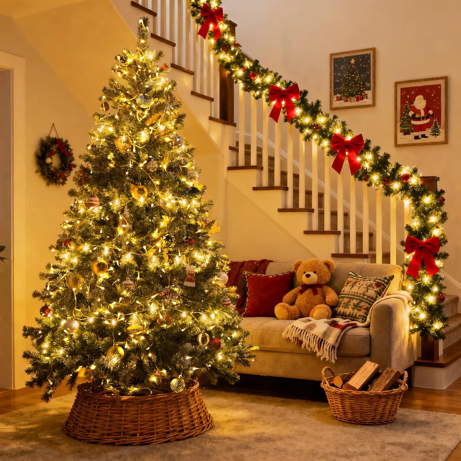 JMEXSUSS_2_Pack_Battery_Operated_Christmas_Lights_with_Remote,__LED_Battery_String_Lights_Outdoor_Indoor,_Warm_White_Twinkle_Light_for_Christmas_Tree_Bedroom_Porch_Garland_Yard_Decor