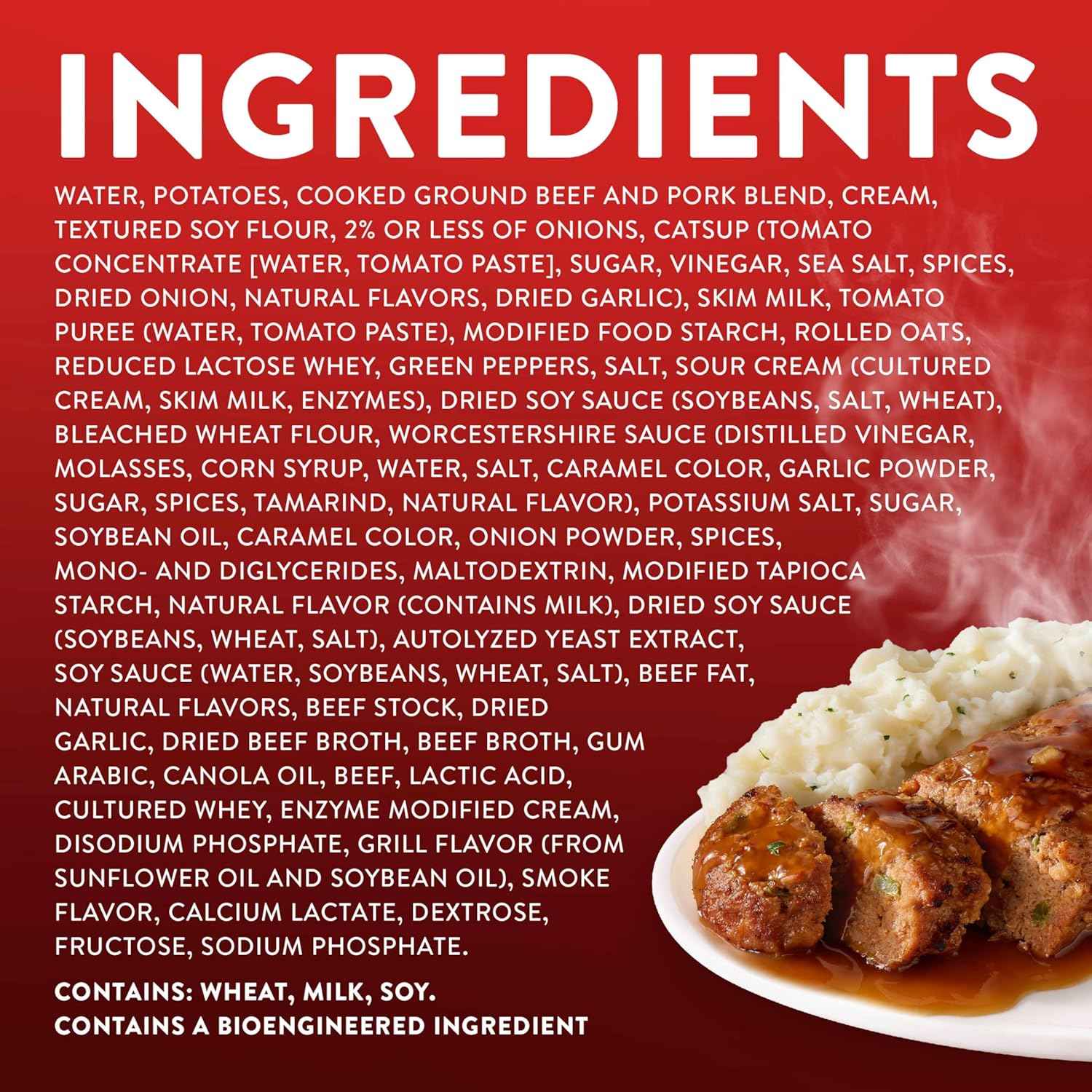 Stouffer’s Classic Meatloaf, Single Serve, Easy Meals, Meals for One, Microwave Dinner, Meatloaf Frozen Dinner