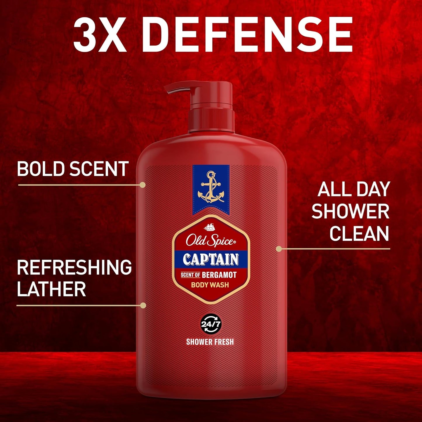 Old_Spice_Refreshing_Body_Wash_for_Men,_3X_Defense,_24/7_Shower_Fresh_with_Long_Lasting_Scent,_Red_Collection,_Captain_with_Bergamot_Scent,_33.4_oz