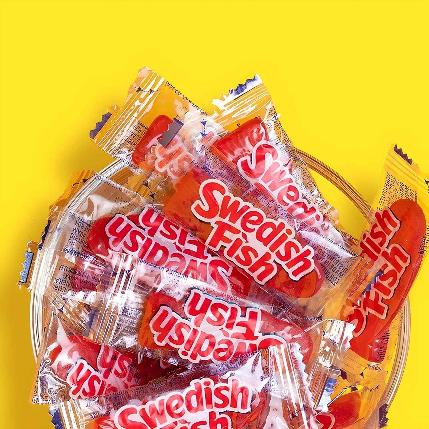 SWEDISH FISH Individually Wrapped Soft & Chewy Gummy Candy, Bulk Candy, 240 Count Box