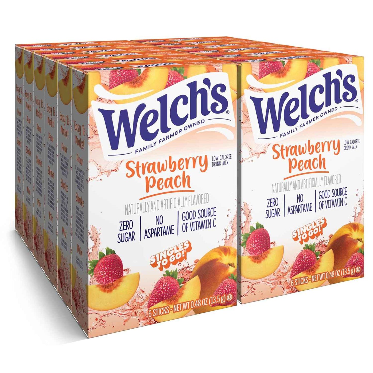 Welch's Singles To Go Water Drink Mix - Powder Sticks, 0.48 Ounce (Pack of 12)