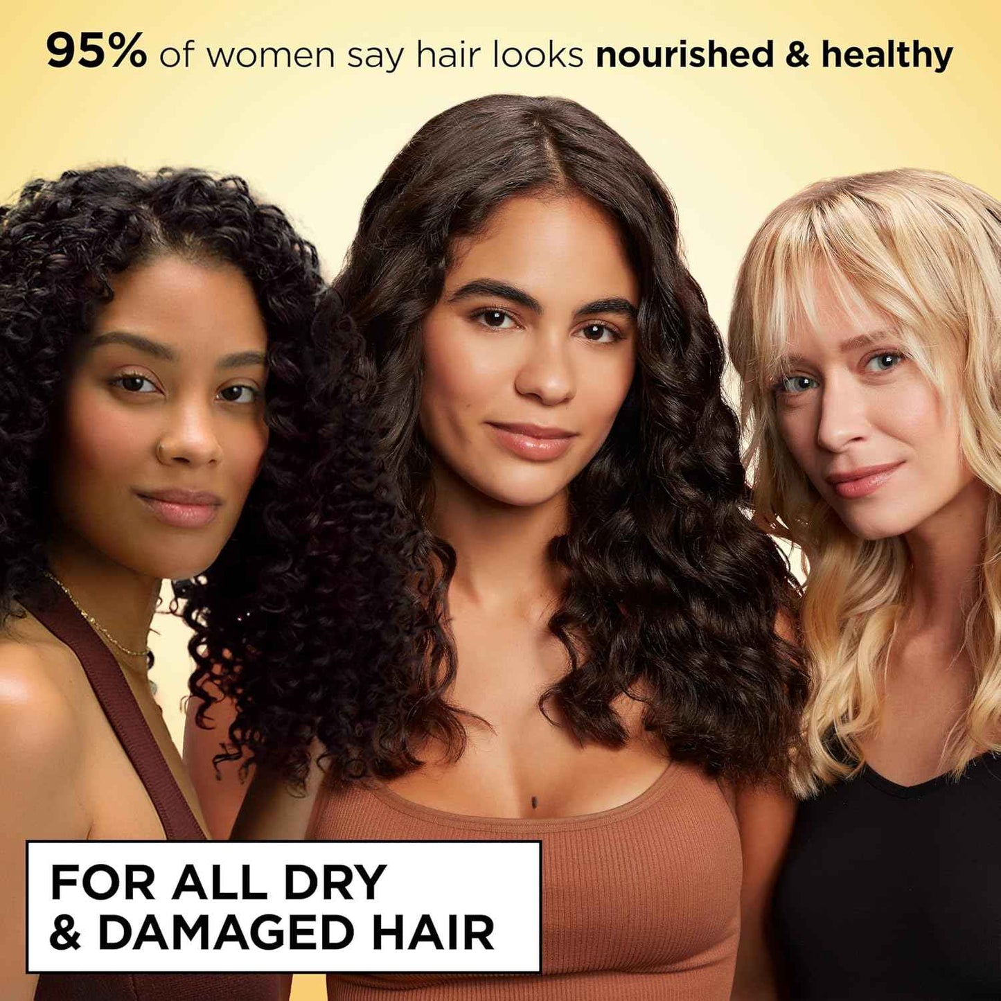 Garnier Whole Blends Honey Treasures Repairing Shampoo, for Dry, Damaged Hair