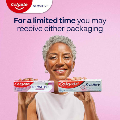Colgate Whitening Toothpaste for Sensitive Teeth, Enamel Repair and Cavity Protection, Fresh Mint Gel, 6 Oz (Pack of 3)