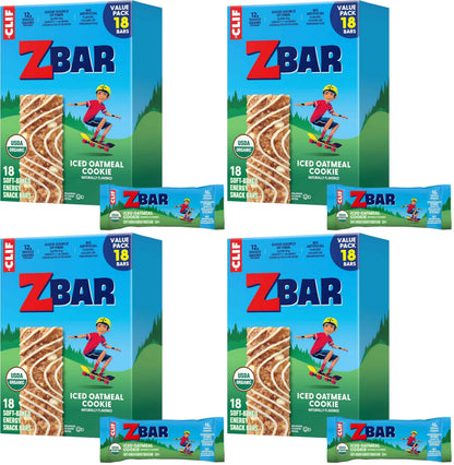 Zbar - Iced Oatmeal Cookie - Soft-Baked Energy Snack Bars - Non-GMO - 12g Whole Grains - USDA Organic Granola Bars - Snacks for Kids