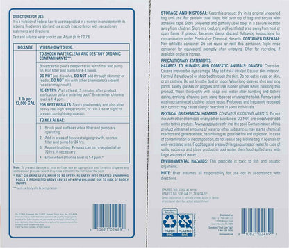 Clorox® Pool&Spa™ Shock XTRABLUE® Plus, Kills Bacteria & Algae in Swimming Pools, Swim-Ready in 15 Minutes