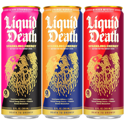 Liquid_Death_Sparkling_Energy_Variety_Pack,_Zero_Sugar_Energy_Drink,_Unextreme_Caffeine_100mg,_Essential_Vitamins,_3_Flavors:_Strawberry,_Orange,_and_Murder_Mystery,_12_Fl_Oz_(Pack_of_12)