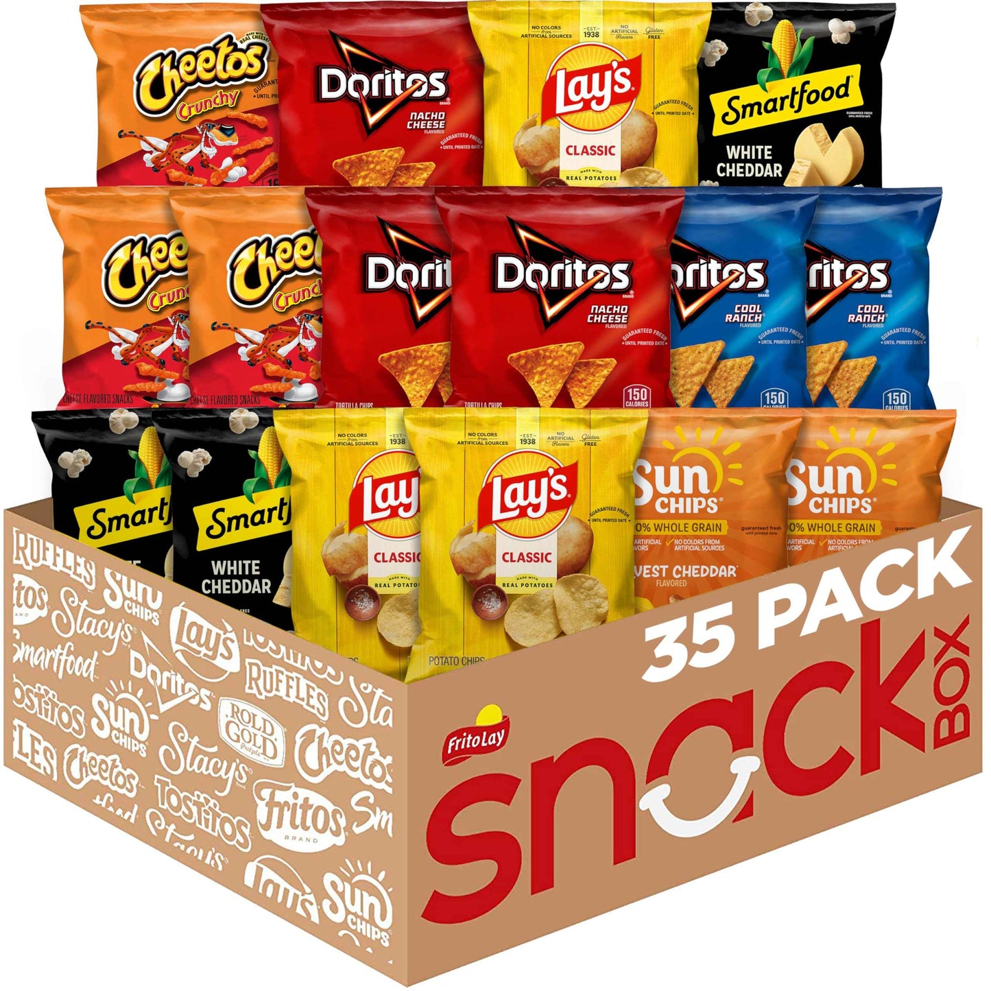 Frito-Lay Doritos & Cheetos Mix Variety Pack, 2.42 Pounds, (Pack of 40)