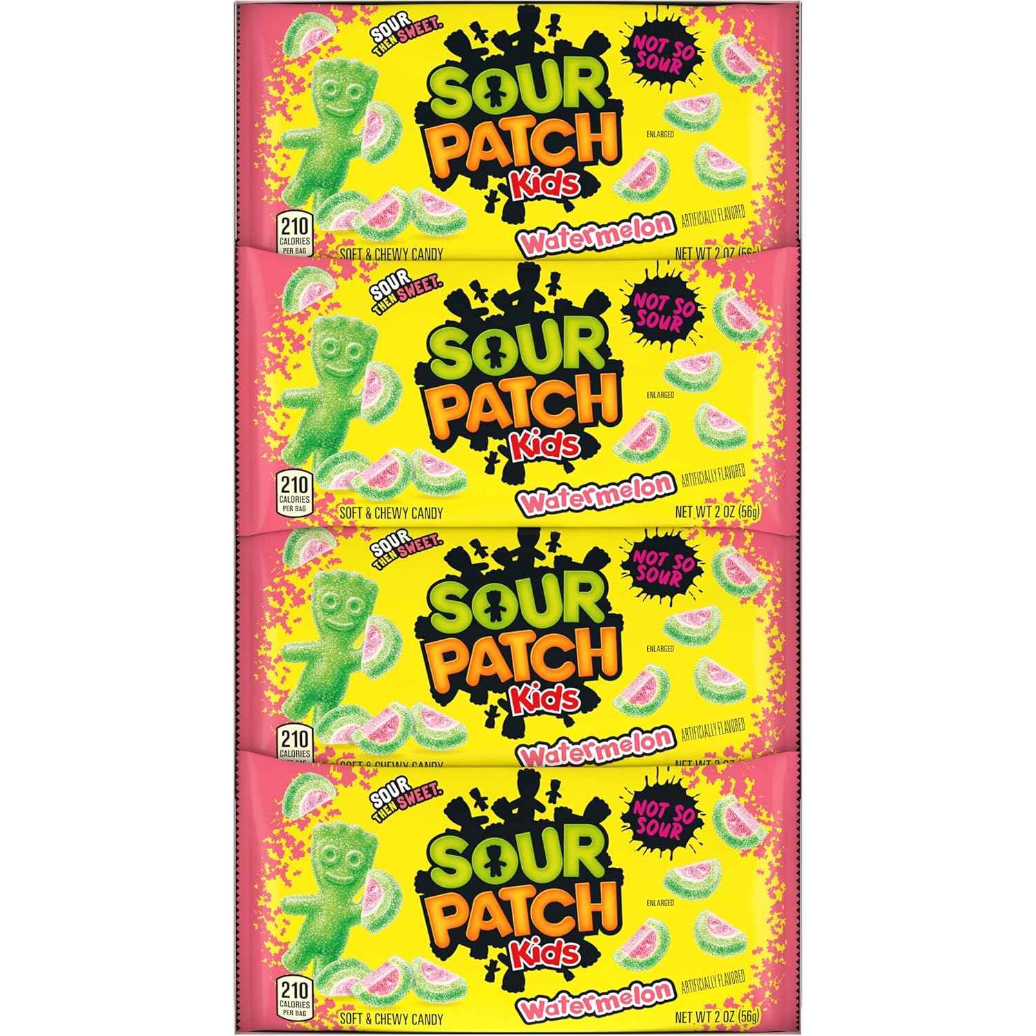 SOUR PATCH KIDS Watermelon Soft & Chewy Candy, Bulk Candy, 24 - 2 oz Bags