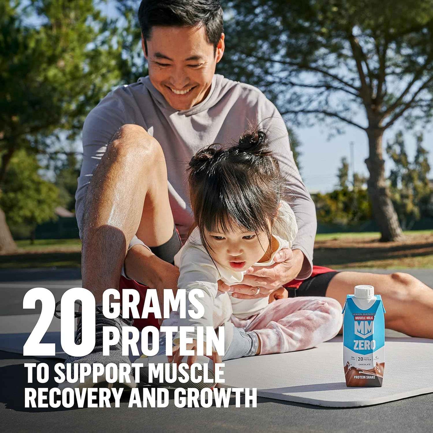 Muscle Milk Zero Protein Shake, 20g Protein, Zero Sugar, 100 Calories, Calcium, Vitamins A, C & D, 4g Fiber, Energizing Snack, Workout Recovery, Packaging May Vary,11.16 Fl Oz