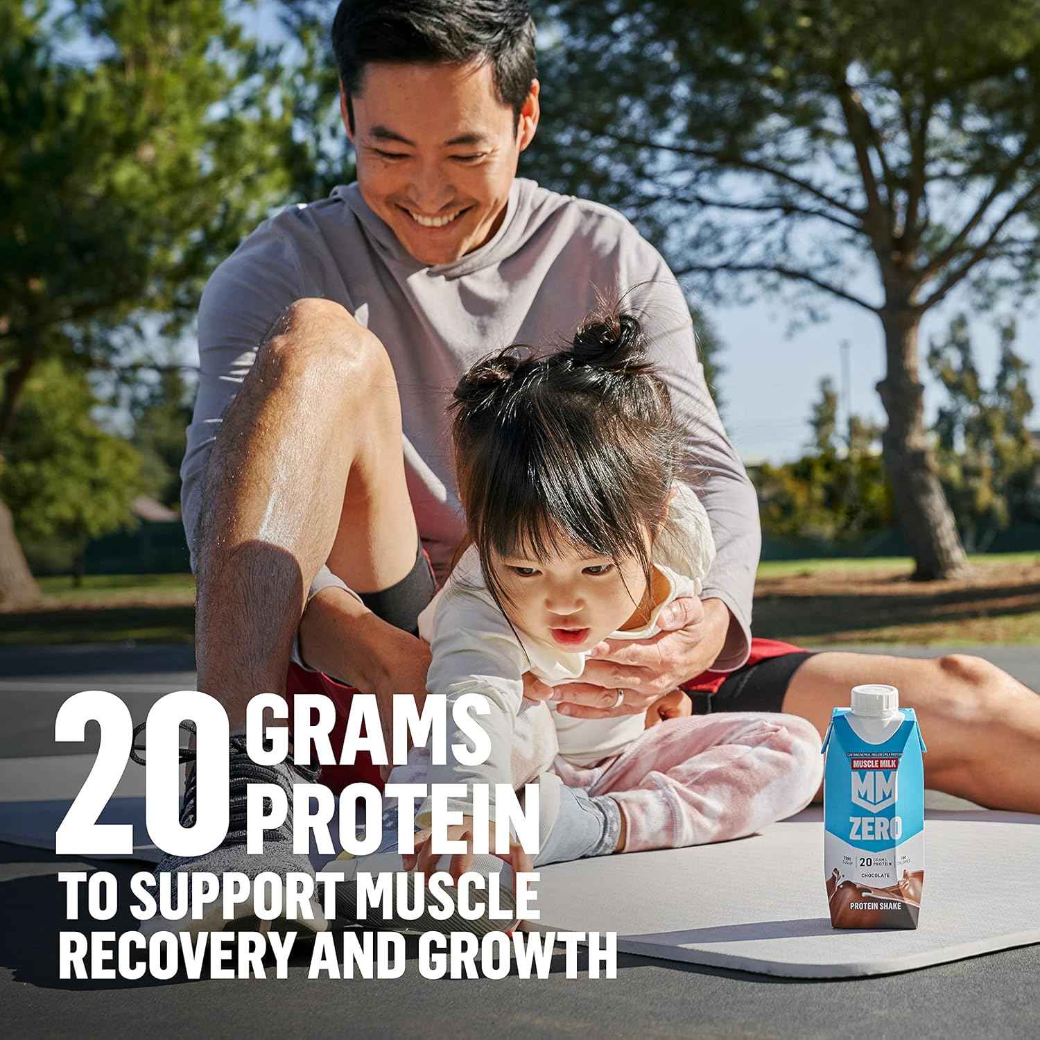 Muscle Milk Zero Protein Shake, 20g Protein, Zero Sugar, 100 Calories, Calcium, Vitamins A, C & D, 4g Fiber, Energizing Snack, Workout Recovery, Packaging May Vary,11.16 Fl Oz