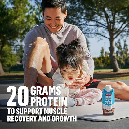 Muscle Milk Zero Protein Shake, 20g Protein, Zero Sugar, 100 Calories, Calcium, Vitamins A, C & D, 4g Fiber, Energizing Snack, Workout Recovery, Packaging May Vary,11.16 Fl Oz