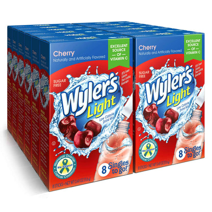 Wyler's Light Singles To Go Powder Packets, Water Drink Mix, 12 Boxes, 8 Servings per Box, 96 Total Servings