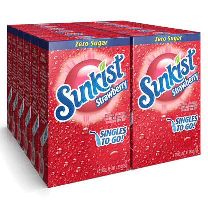 Sunkist Soda Singles To Go Drink Mix, 0.53 OZ, 6 Count (Pack of 12)