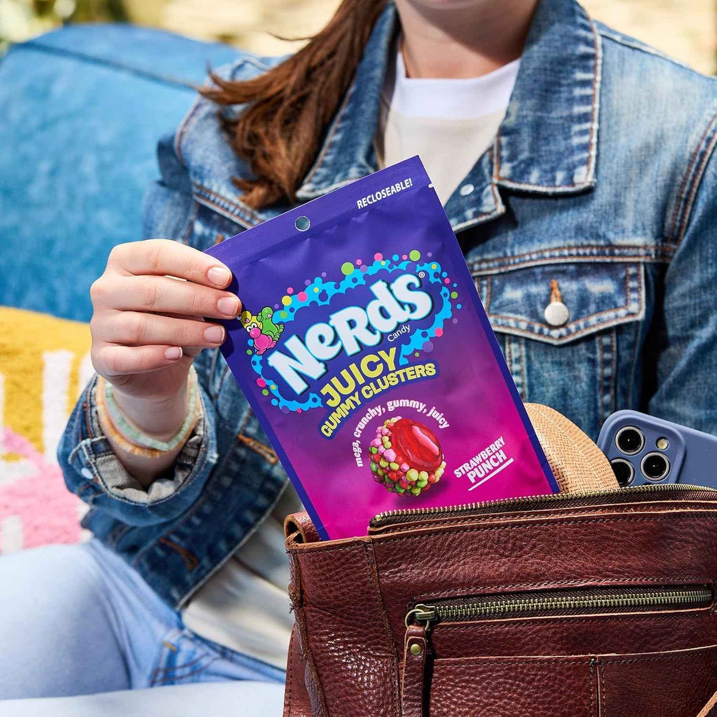 NERDS Juicy Gummy Clusters, Juicy and Gummy Candy, 1 Stand Up Bag, for Snacking and Sharing, 7.15 oz