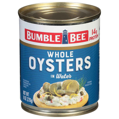 Bumble Bee Premium Select Canned Oysters, Can - Ready to Eat - 14g Protein per Serving - Gluten Free