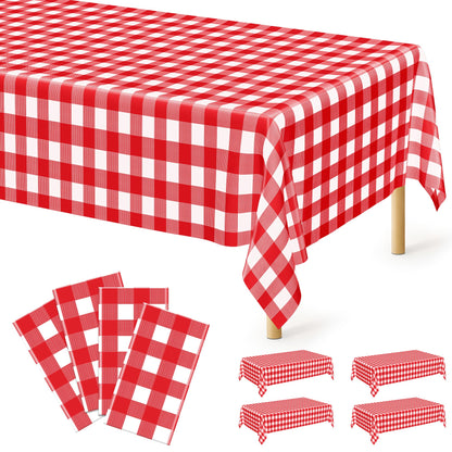 Red Plaid - 4pcs 54x108 in