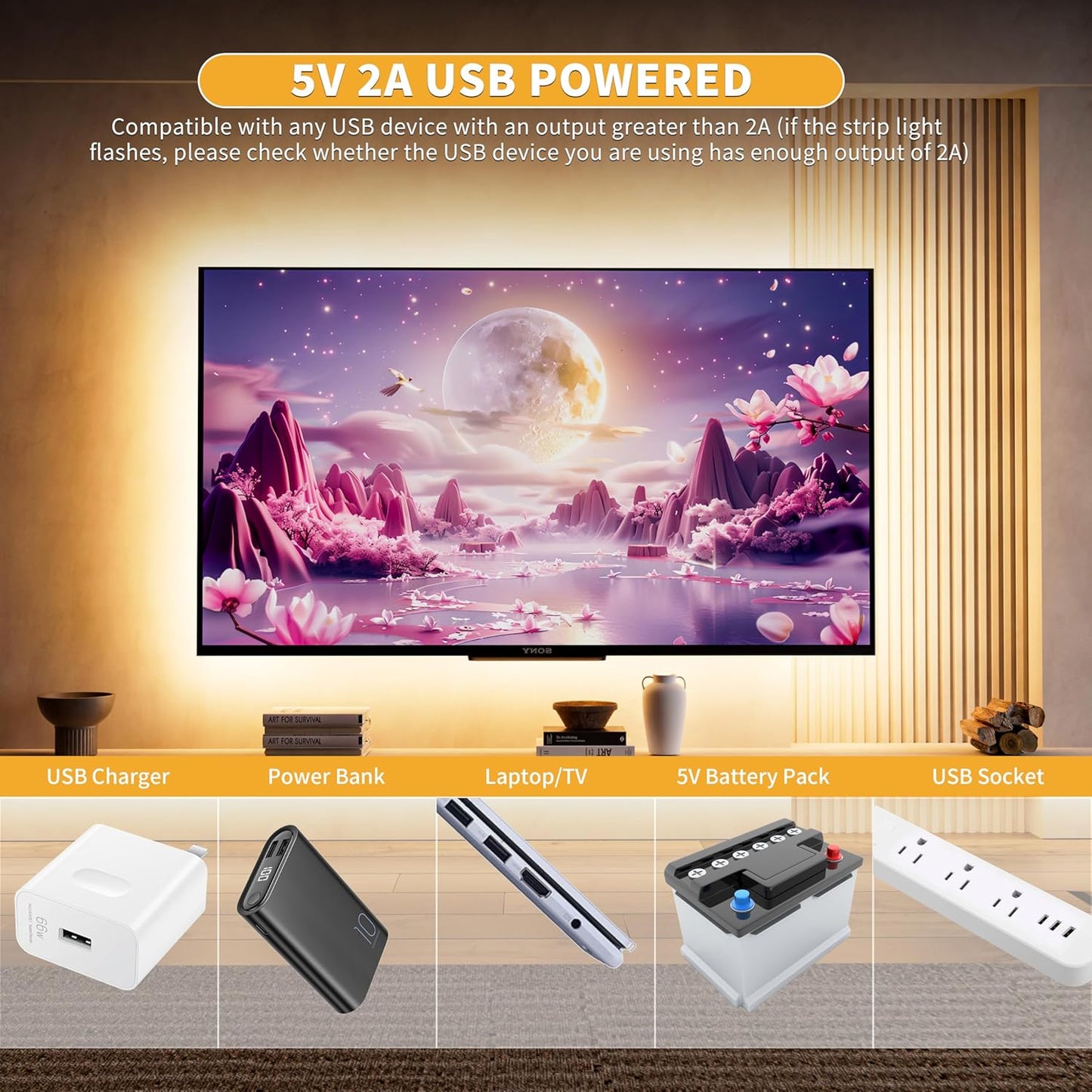 PAUTIX_5V_USB_COB_LED_Strip_Light,_Dimmable_2700K/3000K/4000K/6000K_CRI90+_with_RF_Remote_TV_Backlight,Flexible_Under_Cabinet_Tape_Light_for_Bedroom,Kitchen,Home,Office_DIY_Lighting