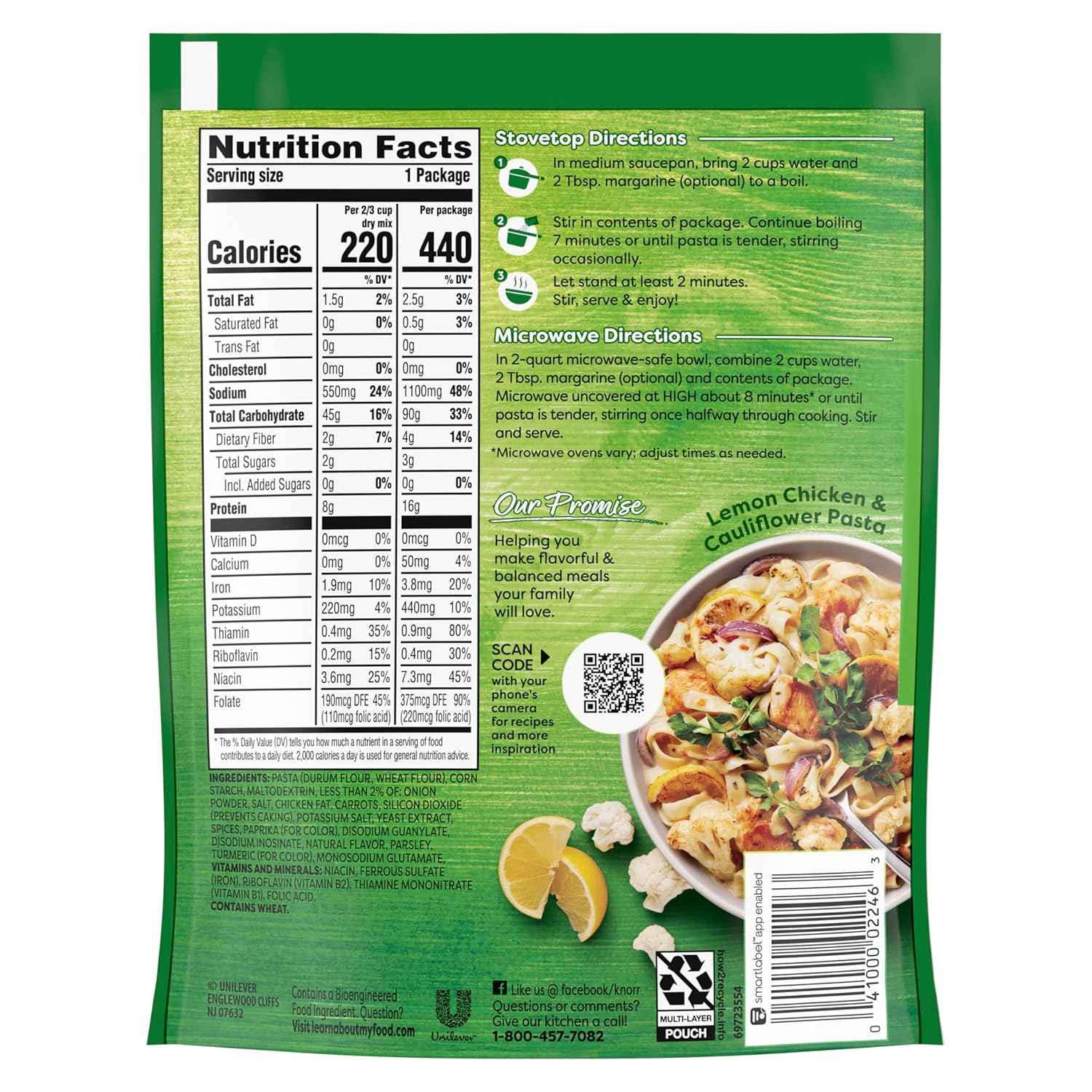 Knorr Pasta Sides Chicken Fettuccine For Delicious Quick Pasta Side Dishes 4.3 oz