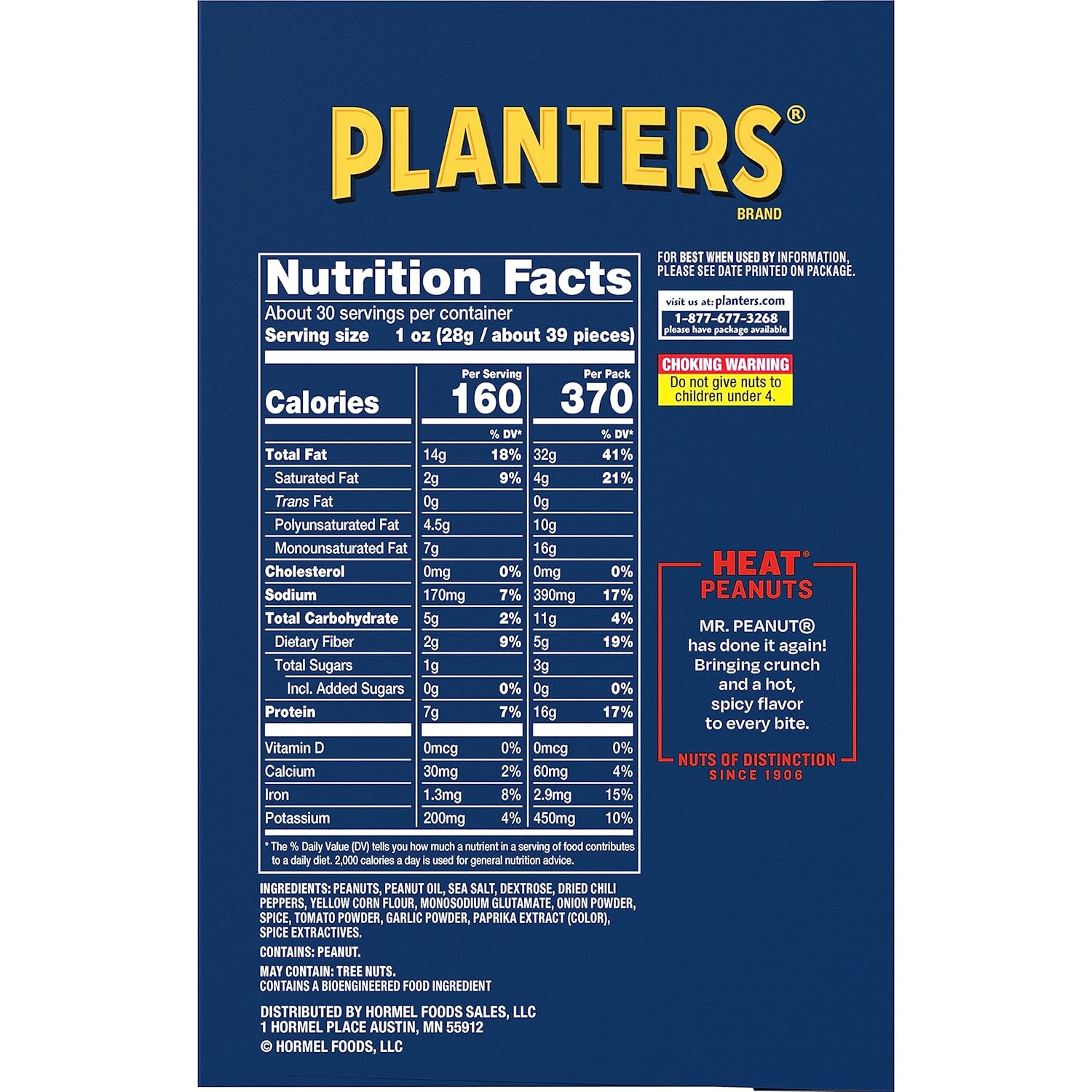 PLANTERS_Heat_Peanuts,_Spicy_Snacks,_Hot_Peanuts,_2.25_oz,_15-Pack,_Nuts_with_a_Hot_and_Spicy_Taste