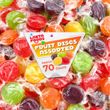 Assorted Fruit Discs | 1 Pound Bag - Approx. 70 Count Hard Candy Hostess Mix