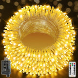 Ollny Christmas Lights Outdoor 800LED 262FT, Cool White Plug in Fairy Light with Remote, 8 Modes Waterproof Timers Dimmable LED String Lights for Indoor House Outside Bedroom Patio Balcony