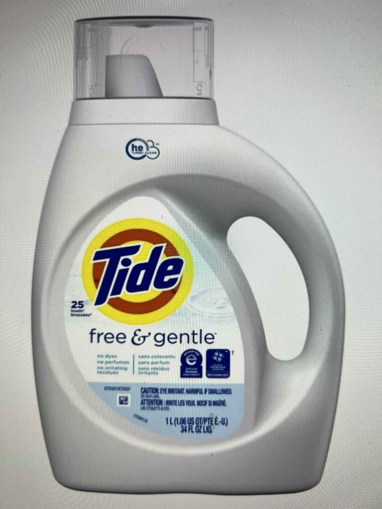 Tide Free & Gentle Liquid Laundry Detergent, Tide Laundry Detergent, Clean Laundry Detergent