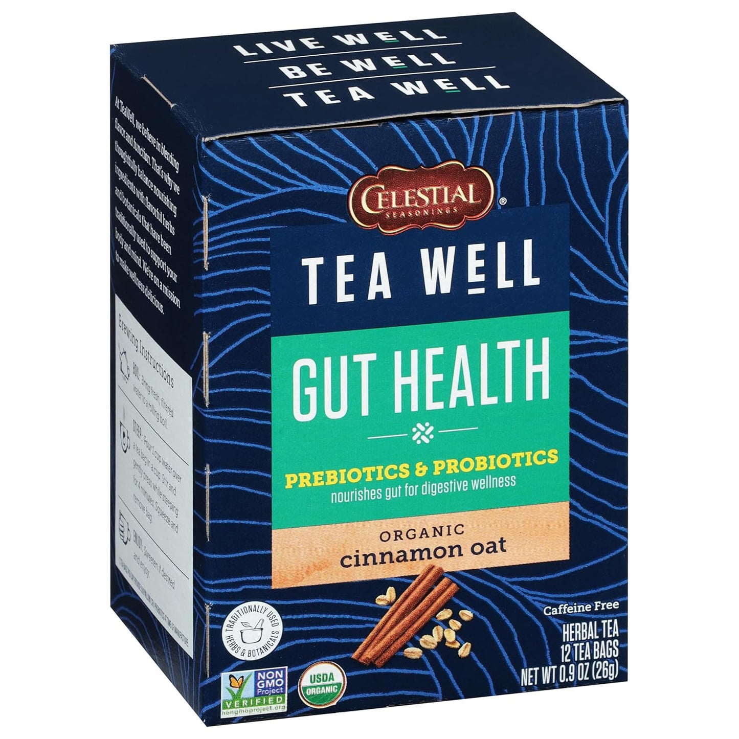 Celestial_Seasonings_TeaWell_Herbal_Tea,_Gut_Health,_Organic_Cinnamon_Oat,_12_Count