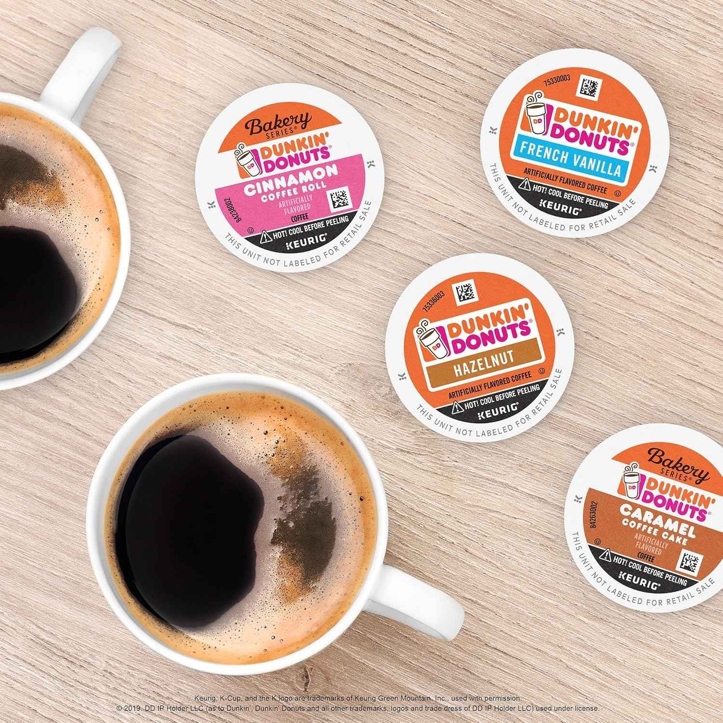 Dunkin’ French Vanilla Artificially Flavored Coffee, Keurig K-Cup Pods, 10 Count Boxes (Pack of 6)