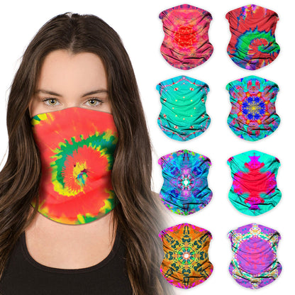 Sojourner Neck Gaiter, Bandana, Buff (9 Pack) - Face Cover for Men, Women, and Teens - Neck Warmer UV Sun Protection Gator