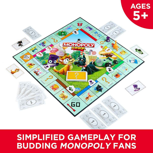 Monopoly Junior Board Game for 4 Players, Ages 5 and up