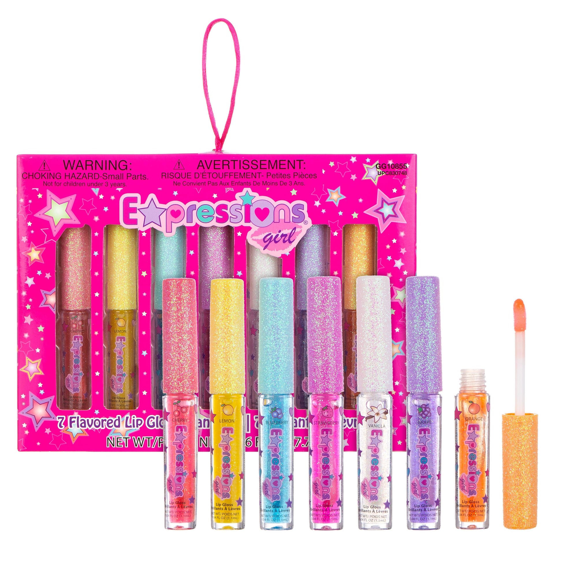 7pc Fruity Flavored Lip Gloss Set - Lip Gloss in Assorted Fruity Flavors, Non Toxic Makeup for Kids &amp;amp; Teens