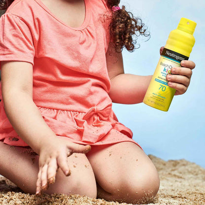 Neutrogena Beach Defense Kids Sunscreen Spray SPF 70, Water-Resistant Spray Sunscreen, Broad Spectrum Protection, Oxybenzone-Free & Fast-Drying, Beach Vacation Essential