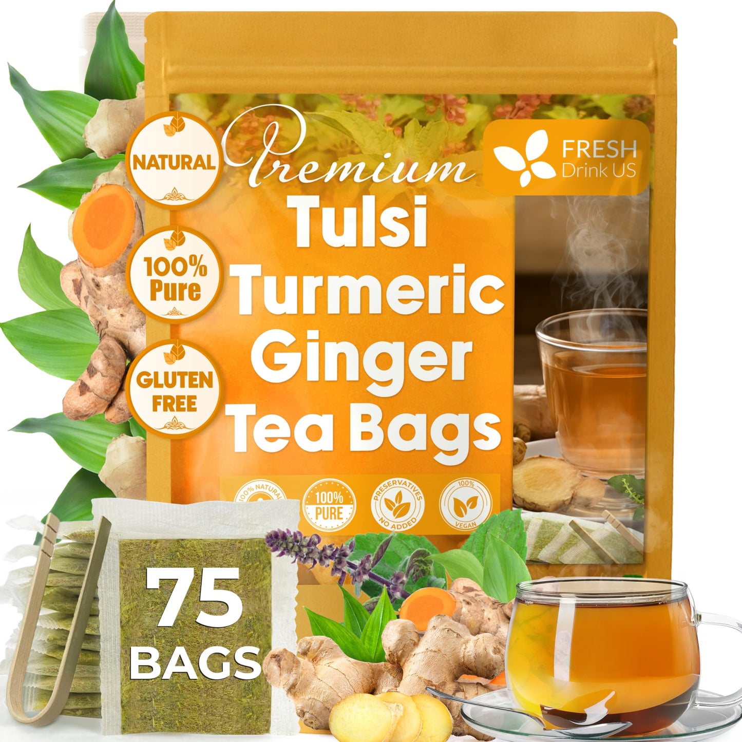 Tulsi Turmeric Ginger - 75 Tea Bags