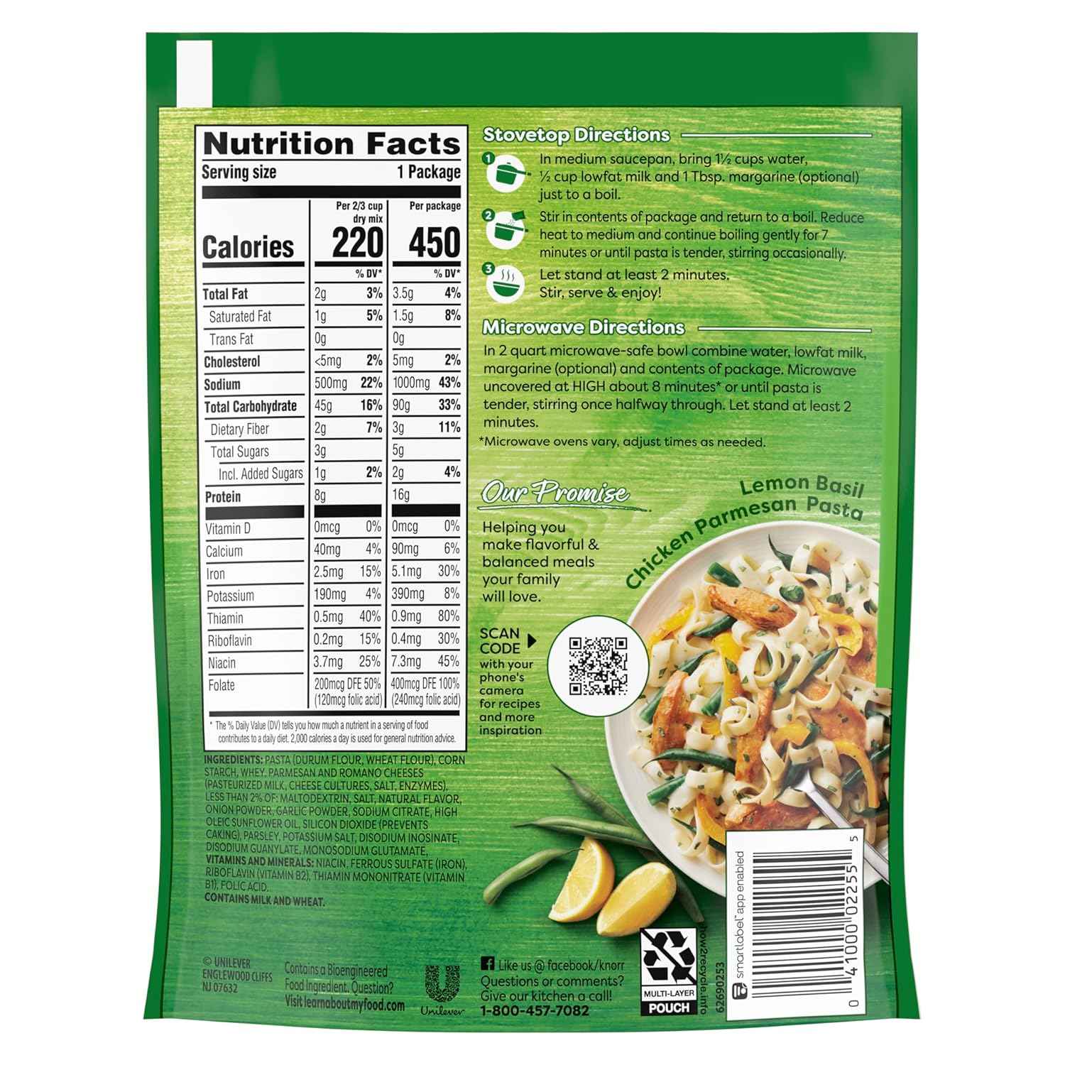 Knorr Pasta Sides For a Delicious Quick Pasta Side Dish Parmesan No Artificial Flavors,No Preservatives,No Added MSG 4.3 oz