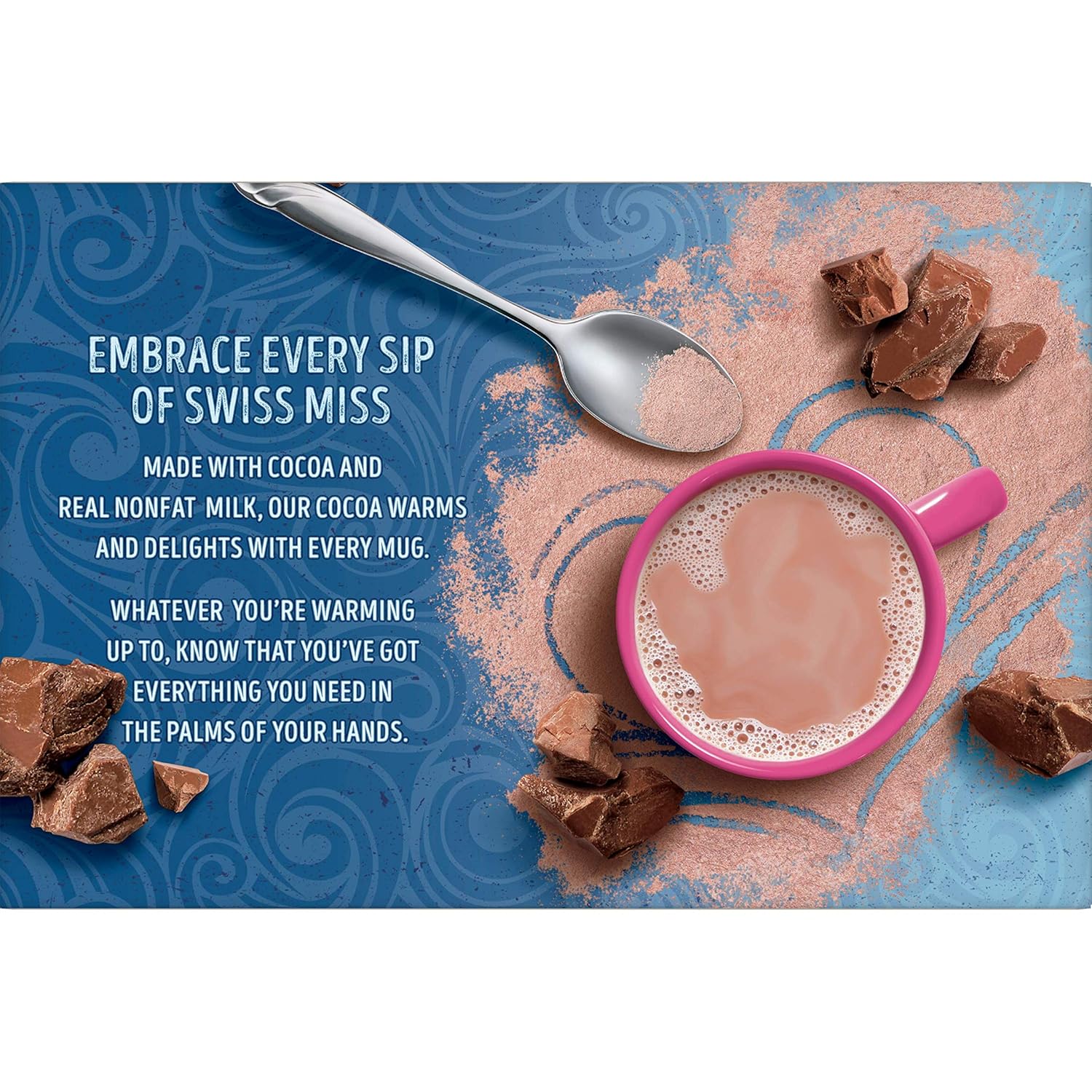 Swiss_Miss_Milk_Chocolate_Flavored_Reduced_Calorie_Hot_Cocoa_Mix,_Hot_Cocoa_Bar_Supplies,_0.39_oz.,_8-Count_Envelopes_(12_Boxes)