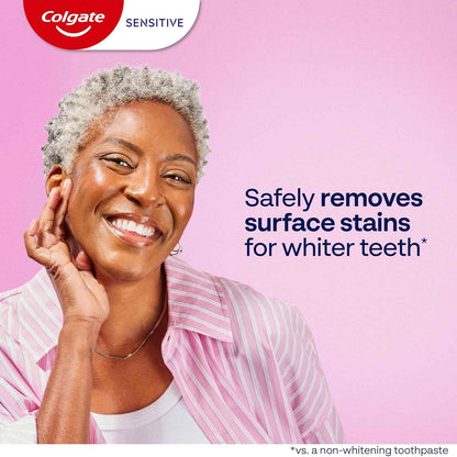 Colgate Whitening Toothpaste for Sensitive Teeth, Enamel Repair and Cavity Protection, Fresh Mint Gel, 6 Oz (Pack of 3)