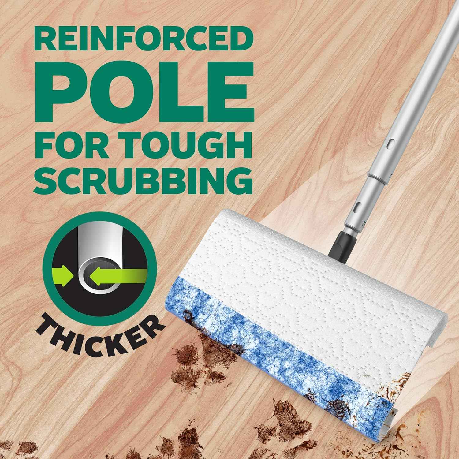 Swiffer 2-in-1 Multi-Surface Kit for Floor Cleaning, Includes 1 Sweeper Device, Dry Sweeping + Wet Mopping Heavy Duty Cloths
