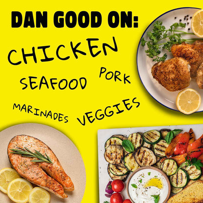 Dan-O’s Lemon Pepper Seasoning, 3.2 oz (2 Pack) – Zesty Citrus & Black Pepper Spice Blend – No Citric Acid, No Sugar – All Purpose Seasoning for Chicken, Fish, Seafood & Vegetables