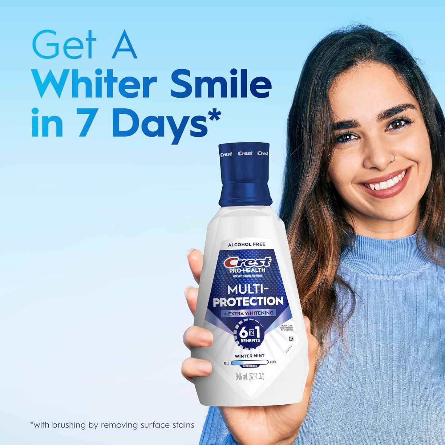 Crest Pro-Health Advanced Mouthwash, Alcohol Free, Extra Whitening, Energizing Mint Flavor