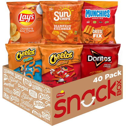 Frito-Lay Doritos & Cheetos Mix Variety Pack, 2.42 Pounds, (Pack of 40)