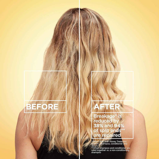 Garnier Whole Blends Honey Treasures Repairing Shampoo, for Dry, Damaged Hair