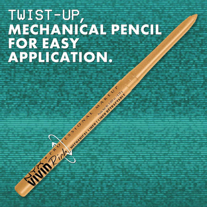 NYX PROFESSIONAL MAKEUP Vivid Rich Mechanical Eye Pencil, Vivid Rich Mechanical, Creamy Retractable Eyeliner - Brown Eyeliner