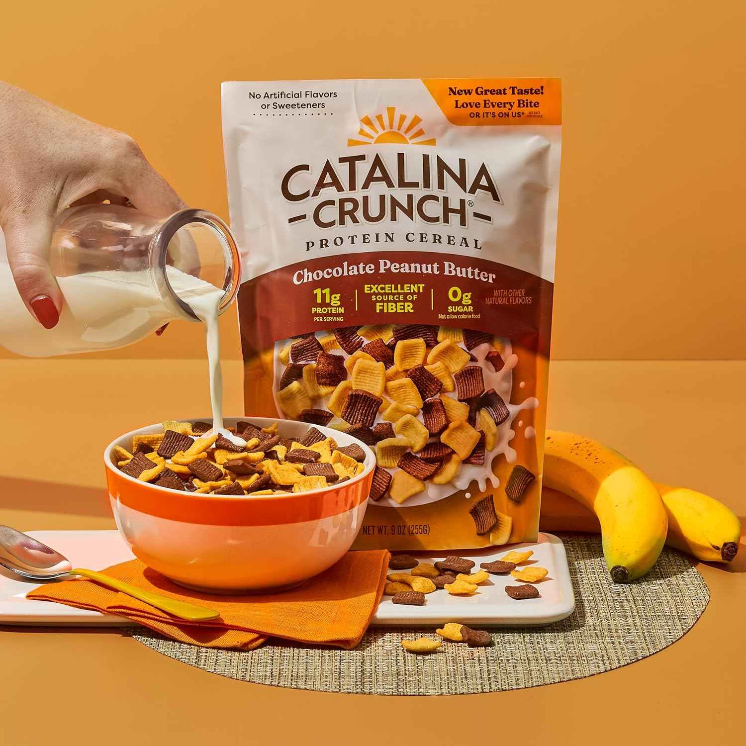 Catalina Crunch Protein Cereal - Sugar Free Breakfast Cereal with 11g of Protein - Gluten Free - Chocolate Peanut Butter - 9 oz. Bag