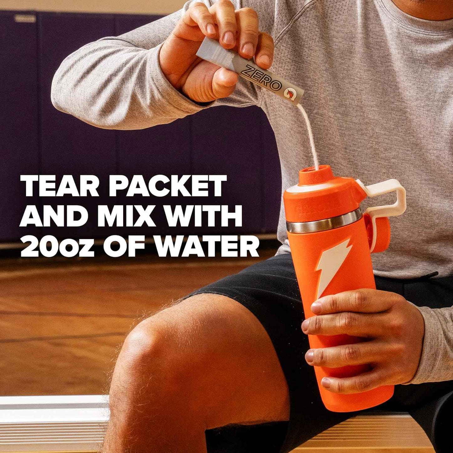 Gatorade Zero Sugar Electrolyte Powder Drink Mix, (32 Servings), No Artificial Flavors, No Added Colors, Zero Sugar, Sports Drinks, Hydration, Electrolyte Drink