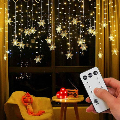 String Lights LED Curtain – IP44 Waterproof Patio Lights for Outdoor Dining and Gatherings, 96 LED Warm White