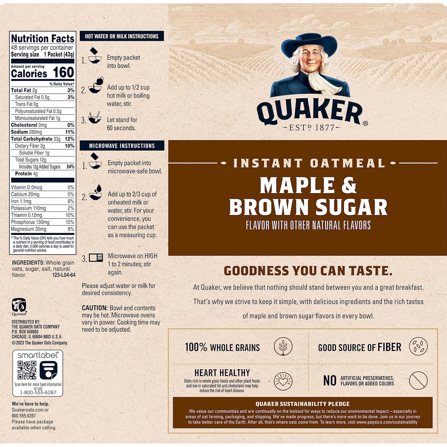 Quaker_Instant_Oatmeal,_Maple_&_Brown_Sugar,_Individual_Packets,_1.51_Ounce_(Pack_of_48)